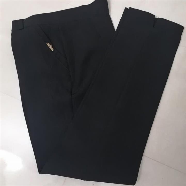 شلوارکرپ مازراتی  دبل راسته بقل چاک شلوار ضخیم استسایز بندی از 38تا50  رنگ مشکی  قد98